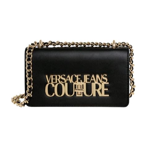 borsa tracolla versace nera|VERSACE.